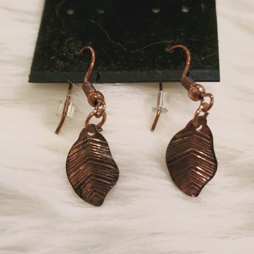 Copper-tone dangle earrings